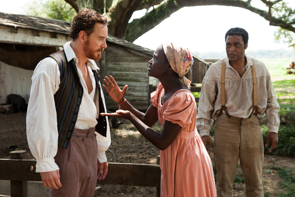Michael Fassbender as Epps, Lupita Nyong’o as Patsey and Chiwetel Ejiofor as Solomon Northup