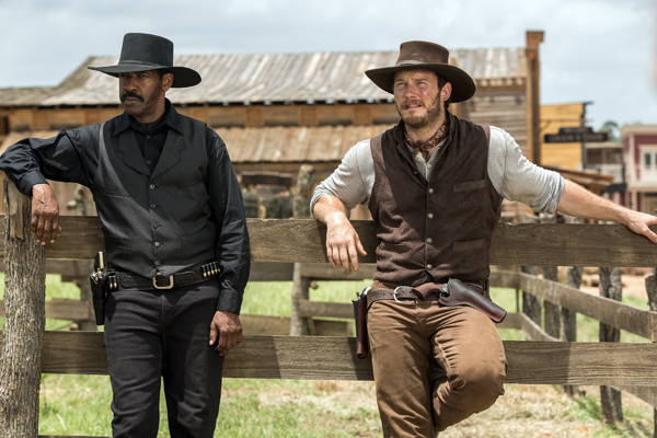 Denzel Washington and Chris Pratt star in Metro-Goldwyn-Mayer Pictures and Columbia Pictures' THE MAGNIFICENT SEVEN.