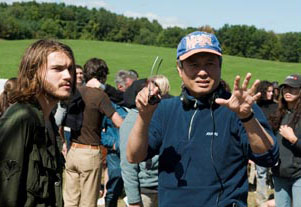 Director Ang Lee on set