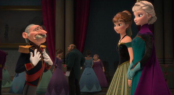 Anna and Elsa welcome The Duke of Weselton