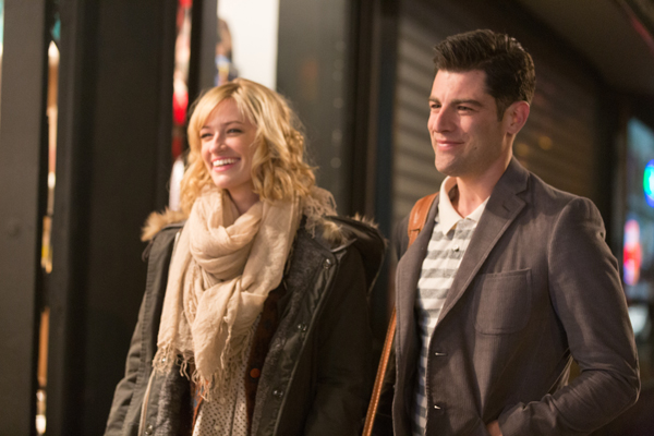 Beth Behrs and Max Greenfield in HELLO, MY NAME IS DORIS