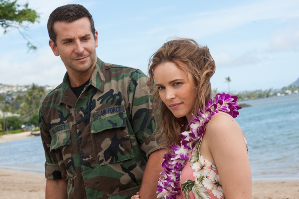 Bradley Cooper, left, and Rachel McAdams star in Columbia Pictures' "Aloha," also starring Emma Stone.