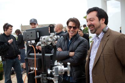 Cruise and director James Mangold on the set