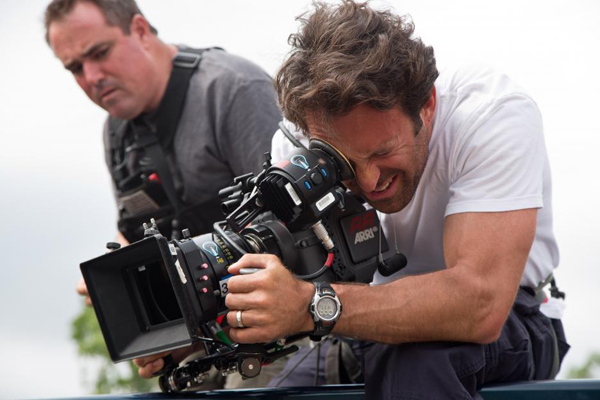 Director Scott Waugh sets up a scene in NEED FOR SPEED