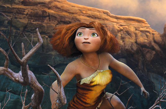 Eep (Emma Stone) takes in the wonders of her new world.