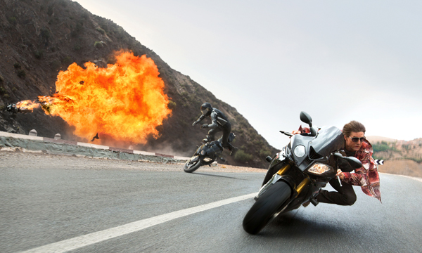 Tom Cruise plays Ethan Hunt in MISSION: IMPOSSIBLE - ROGUE NATION by Paramount Pictures and Skydance Productions