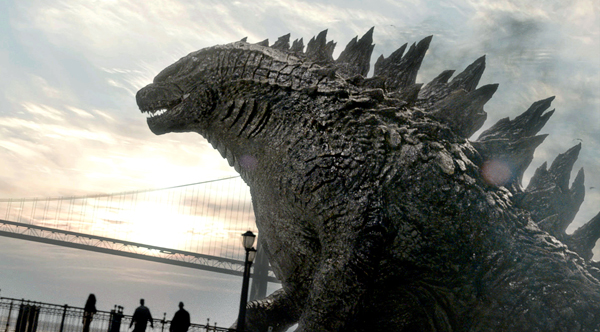 Godzilla heads for the Golden Gate Bridge