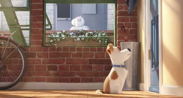 Gidget chats with Max on what he's going to do all day