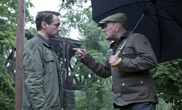 Hank (Downey Jr) and his father (Duvall) argue over the past