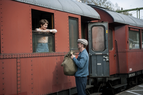Ida Engvoll and Filip Berg in A MAN CALLED OVE