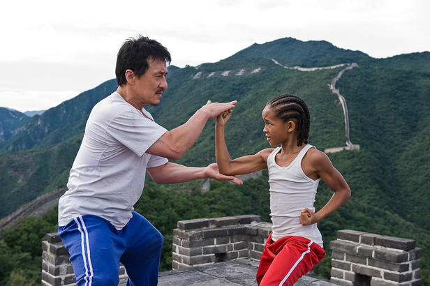 The Great Wall of China is the backdrop for this scene