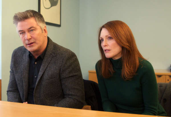 John (Alec Baldwin) and Alice (Julianne Moore) talk with a neurologist