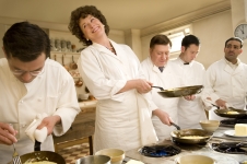 Julia at the Cordon Bleau Cooking School