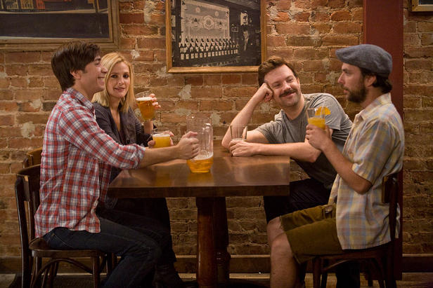 Justin Long, Drew Barrymore, Jason Sudeikis and Charlie Day