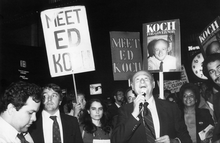 Ed Koch campaigning in New York