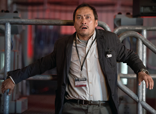 Ken Wantanabi as Dr Serizawa at first sighting of Godzilla