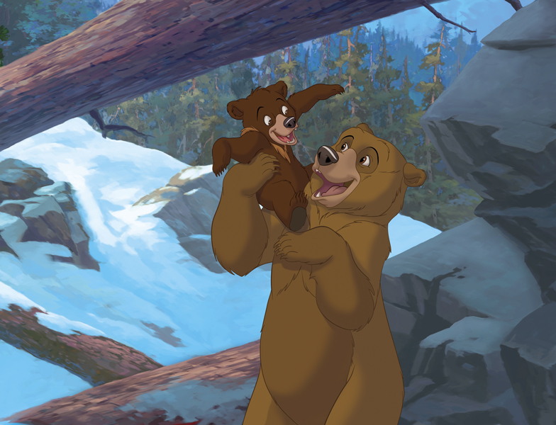 Kenai holding Koda in Brother Bear