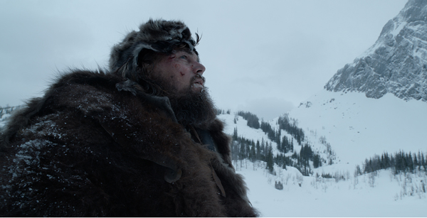 Leonardo DiCaprio as Hugh Glass in The Revenant
