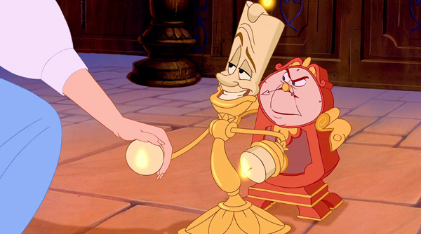 Lumiere and Cogsworth