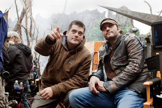 Nimrod Antal and Robert Rodriguez on the set