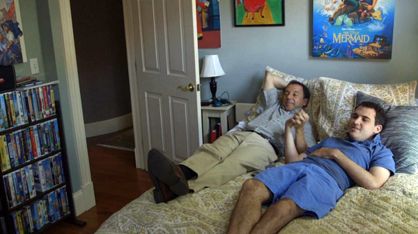 Owen and his dad watching The Little Mermaid