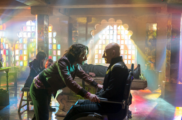 Professor X (James McAvoy) meets his older self (Patrick Stewart)