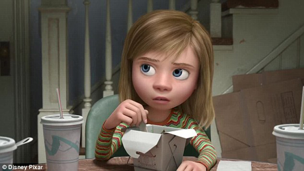 Riley (voiced of Kaytlyn Dias) has the large eyes and realistic human features aka most PIXAR films
