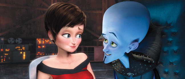 Roxanne (Tina Fey) and Megamind (Will Ferrell)