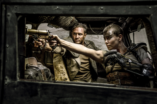 Tom Hardy as Mad Max and Charlize Theron as Imperator Furiosa 