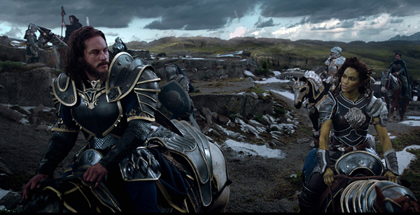 Travis Fimmelas Sir Anduin Lothar with Paula Patton as Garona Halforcen in Warcraft