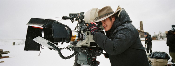 Writer and Director Quentin Tarantino on the set of THE HATEFUL EIGHT