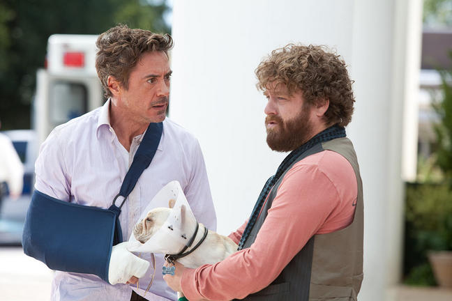 Peter and Ethan check out their wounds