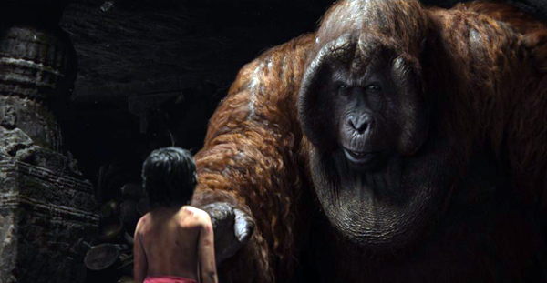 King Louie gives Mowgli some advice in THE LION KING